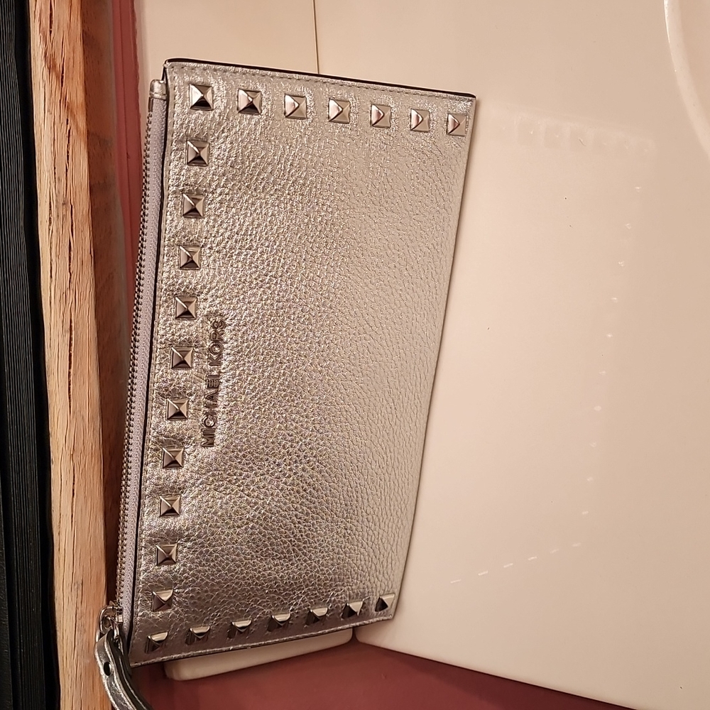 Michael Kors Studded Zip Clutch